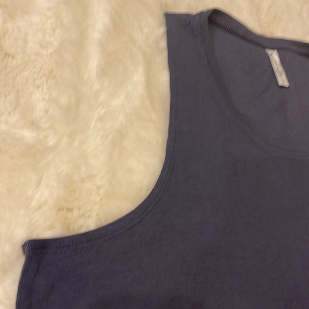 NWT ATHLETA XL Blue Ribbed Tank Top Well Rested Rib Style Sleep Tank Camisole - Picture 5 of 8